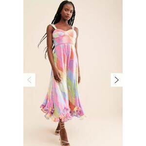 Multicolor Sleeveless Maxi Dress
